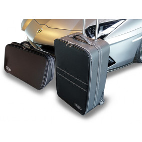 Tailor-made luggage Lamborghini Aventador roadster - set of 2 suitcases for complete leather trunk