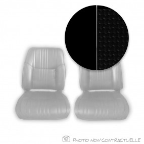 Coiffes de sièges avant en simili tressé targa noir/simili noir pour Alpine A110 (1300/1600S)