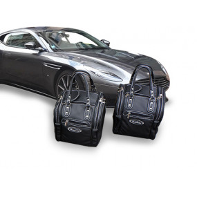 Op maat gemaakte kofferset (bagage) Aston Martin DB11 Coupe - - Set van 2 gedeeltelijk lederen achterbanktassen