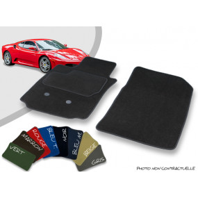 Custom-made Ferrari 430 coupe front car mats with edged velor