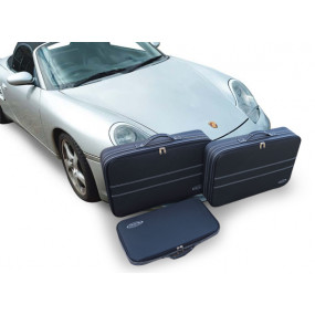 Maßgeschneiderte Kofferset (Gepäck) Porsche Boxster Typ 986 (2003/2004) - 3er-Set Koffer für vorderen Kofferraum in Teilleder