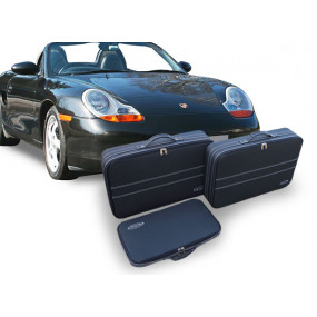 Tailor-made luggage Porsche Boxster type 986 - set of 3 suitcases for front trunk in partial leather