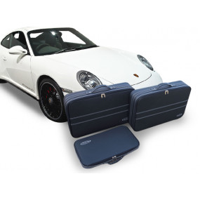 Tailor Made Kofferset (Bagage) Porsche 997 - Set van 3 koffers voor gedeeltelijk met leer beklede kofferbak