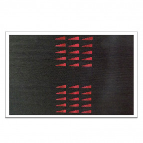 Tissu anthracite fanion rouge pour Renault 5 GT turbo Phase 2 largeur 150cm