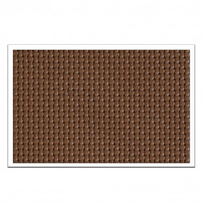 Simili Citroën marron tressé largeur 140cm