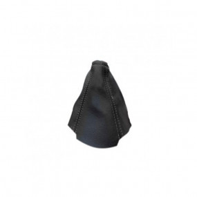 Schaltsack aus schwarzem Leder mit schwarzer Naht für "Peugeot 205 CTI"