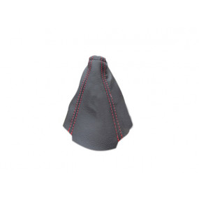 Soufflet levier de vitesse cuir anthracite avec coutures rouge pour "Peugeot 205 CTI"