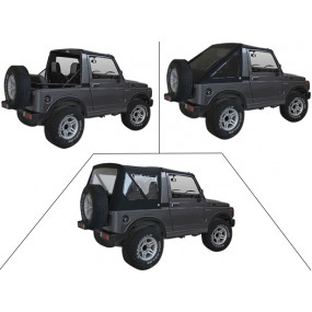 Confezione da 3 capote per Suzuki Samurai SJ. Standard, Fastback e Bikini.