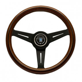 Volante de madeira mogno preto fosco Alfa Romeo Spider Duetto (1966-1969) - Nardi Classic Line 70s