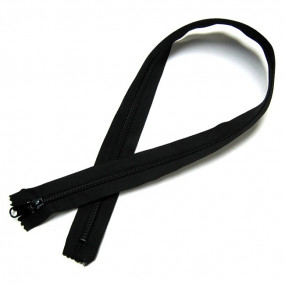 Black zipper - 75 cm