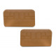 2 Panneaux de portes en simili cuir lie de vin pour Renault 4L (coutures rectangulaires)