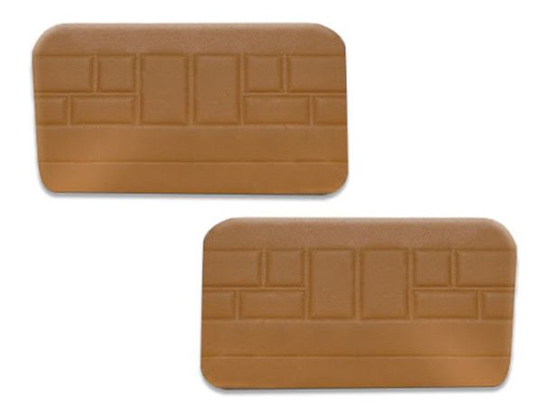2 Panneaux de portes en simili cuir lie de vin pour Renault 4L (coutures rectangulaires)