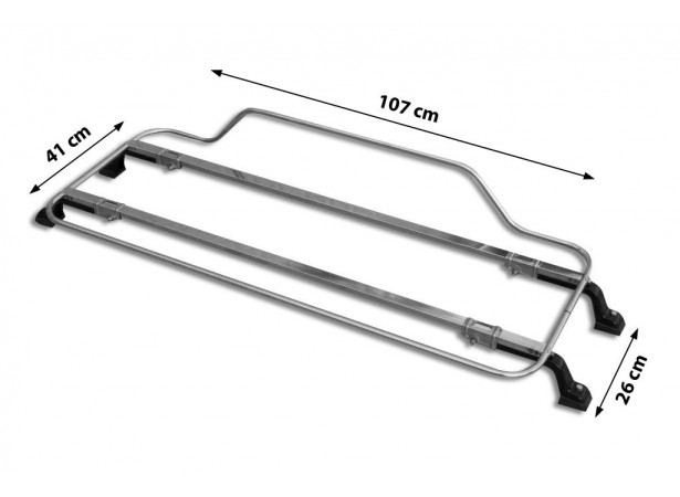 Bagagerek RVS azuur - 107x41cm (510141)
