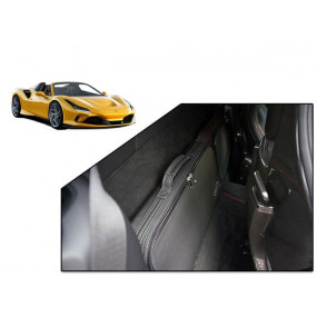 Bagagerie sur-mesure Ferrari F8 Tributo Spider - ensemble de 2 valises pour "sièges arrière" en cuir complet