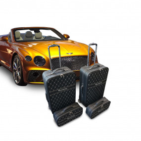 Maßgeschneiderte Kofferset (Gepäck) Bentley Continental GTC 2018 + aus Leder - Set mit 4 Koffern