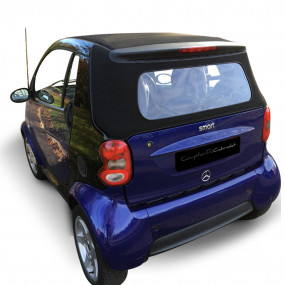 Lunette arrière pour Smart ForTwo 450 cabriolet avec grille de ventilation en Alpaga Mohair®