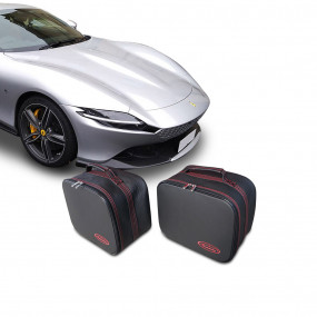 Tailor-made luggage Ferrari Roma – 2 suitcases in full leather  for rear seats