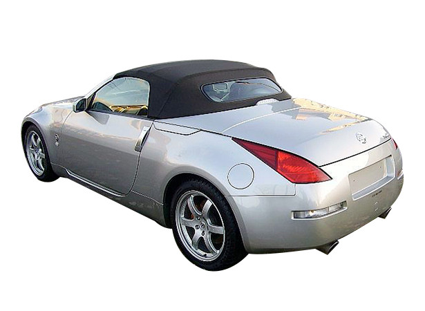 Nissan 350Z Cabrio Autoverdeck aus Vinyl auf Baumwollleinwand, entfrostete Glaseinfassung