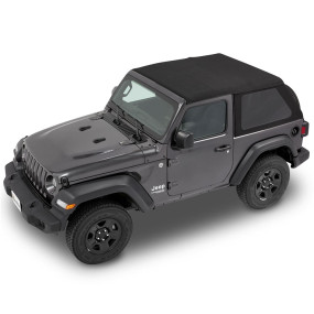 Trektop NX soft top para Jeep Wrangler JL (2 portas) - vinil com aspecto de diamante preto