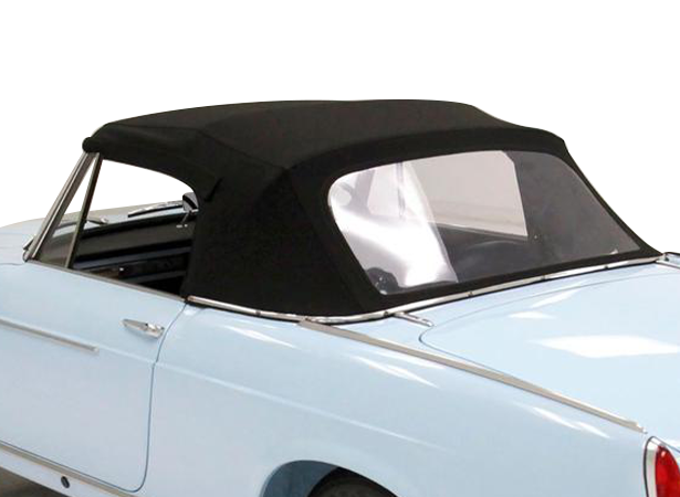 Verdeck Fiat 1200 Cabriolet aus Vinyl mit Heckscheibe aus PVC
