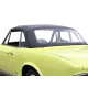 Capote auto Fiat 124 CS1 (1400-1600-1800) cabriolet coton double face Pininfarina avec lunette arrière en PVC