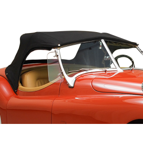 Soft top Jaguar XK 120 Roadster convertible in Vinyl with rear window on Zip