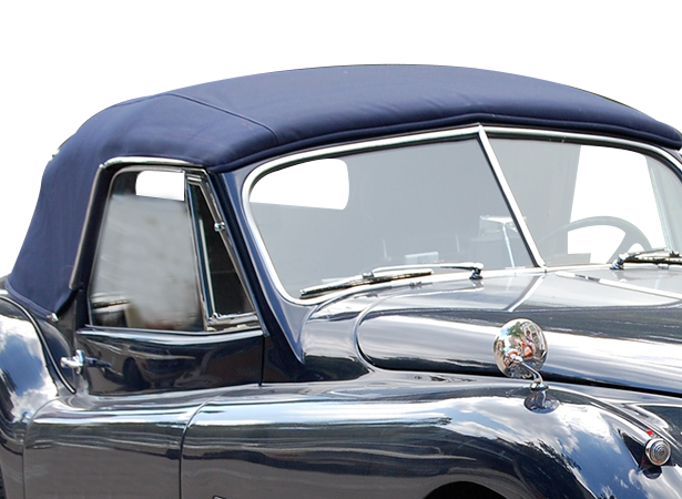 Capota macia Jaguar XK 120 D.H.C conversível em Alpaca para luneta original