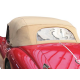 Softtop Jaguar XK 120 D.H.C Cabriolet in Alpaca met PVC achterruit op ritssluiting