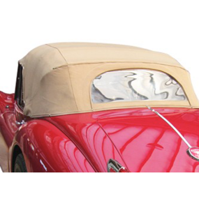 Soft top Jaguar XK 140 D.H.C convertible top in Stayfast® cloth with rear window on Zip
