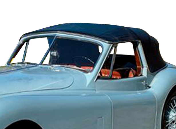 Capote auto Jaguar XK 120 Roadster cabriolet en Vinyle avec lunette arrière en PVC sur Zip