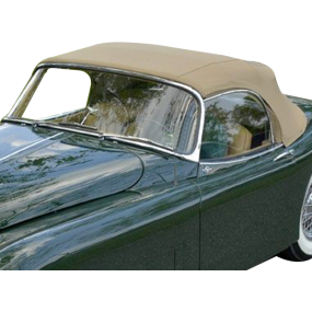 Soft top Jaguar XK 150 Roadster convertible in Stayfast® cloth for original lens