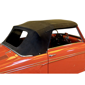 Soft top black for Autobianchi Bianchina Eden Roc convertible double-sided cotton Pininfarina