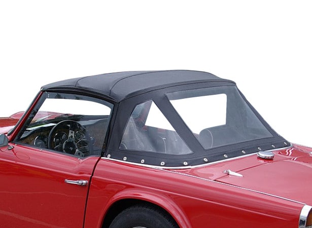 Capota Triumph TR4 descapotable en Vinilo con luneta trasera en PVC