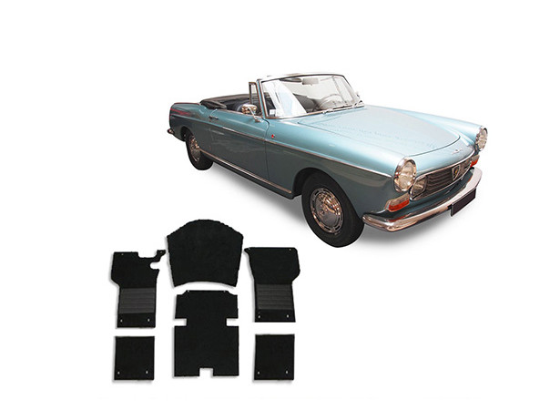Peugeot 404 conversível tapete de veludo feito sob medida