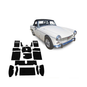 Custom-made carpet velor MG Midget MK2 convertible 1964-1966