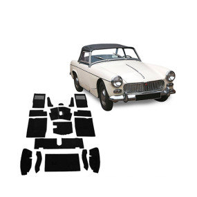 Custom-made carpet velor MG Midget MK1 convertible 1961-1964