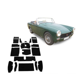 Op maat gemaakt lussenpooltapijt voor MG Midget MK3 (1966-1969)