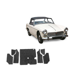 Maßgeschneiderter Samtteppichböden für Kofferraum MG Midget MK1 (1961-1964)