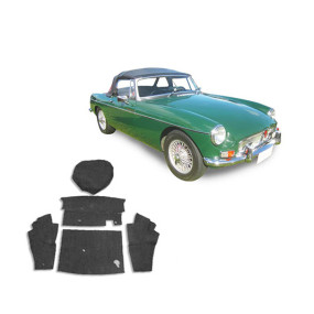 Moquette de coffre bouclée sur-mesure pour MG B/C cabriolet (1963-1970)