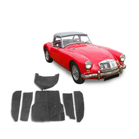 Op maat gemaakte fluwelen vloerbedekking voor kofferbak MG MG A (1956-1962)