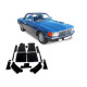 Tappeto in velluto convertibile Mercedes SL R107 su misura con sedile basculante