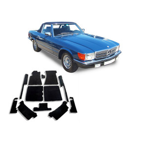 Maßgefertigter Samtteppichböden Mercedes SL R107 Cabrio 1980/1984