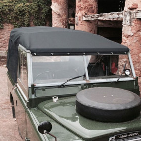 Capote Land Rover Defender 88 (série II, IIA & III) cabriolet en toile coton sans vitres latérales