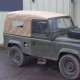 Soft top Land Rover Defender 90 convertible with side windows
