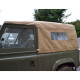 Soft top Land Rover Defender 90 convertible with side windows