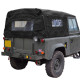 Soft top Land Rover Defender 90 convertible with side windows