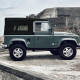 Soft top Land Rover Defender 90 convertible with side windows
