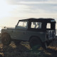 Soft top Land Rover Defender 90 convertible with side windows