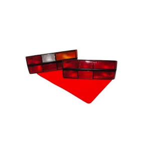 Película autocolante vermelha para luzes traseiras de vidro ou plástico