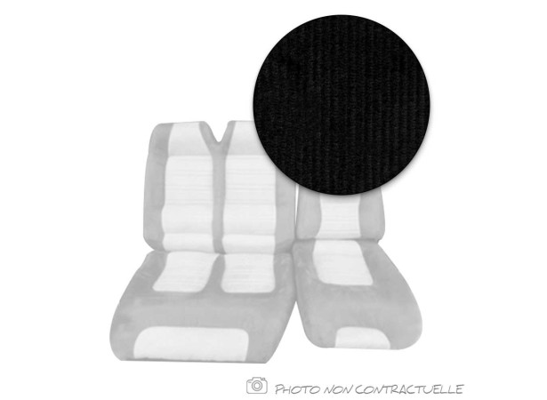 Garnitures des 3 sièges avant Matra Bagheera en tissu côtelé noir